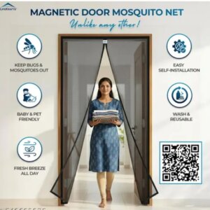 Zonmart Breezy-Guard™ | Magnetic Hands-Free Mosquito Net for Doors